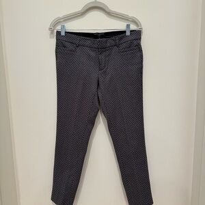 Banana Republic Women's Navy Micro-Patterned Trousers